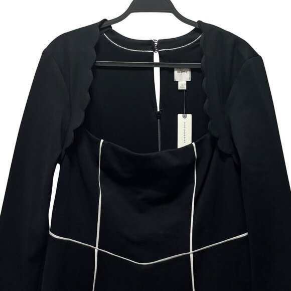 Maeve Anthropologie Square Neck Scalloped Hem Long Sleeve Mini Dress Size L - Picture 6 of 10